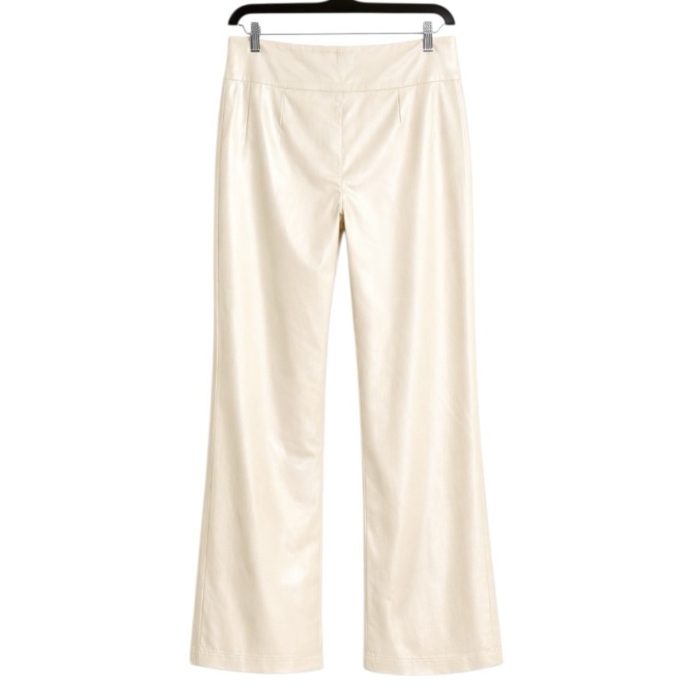 São Paulo Cream Sheen Wide Leg Pants Size 12 - Picture 4 of 6